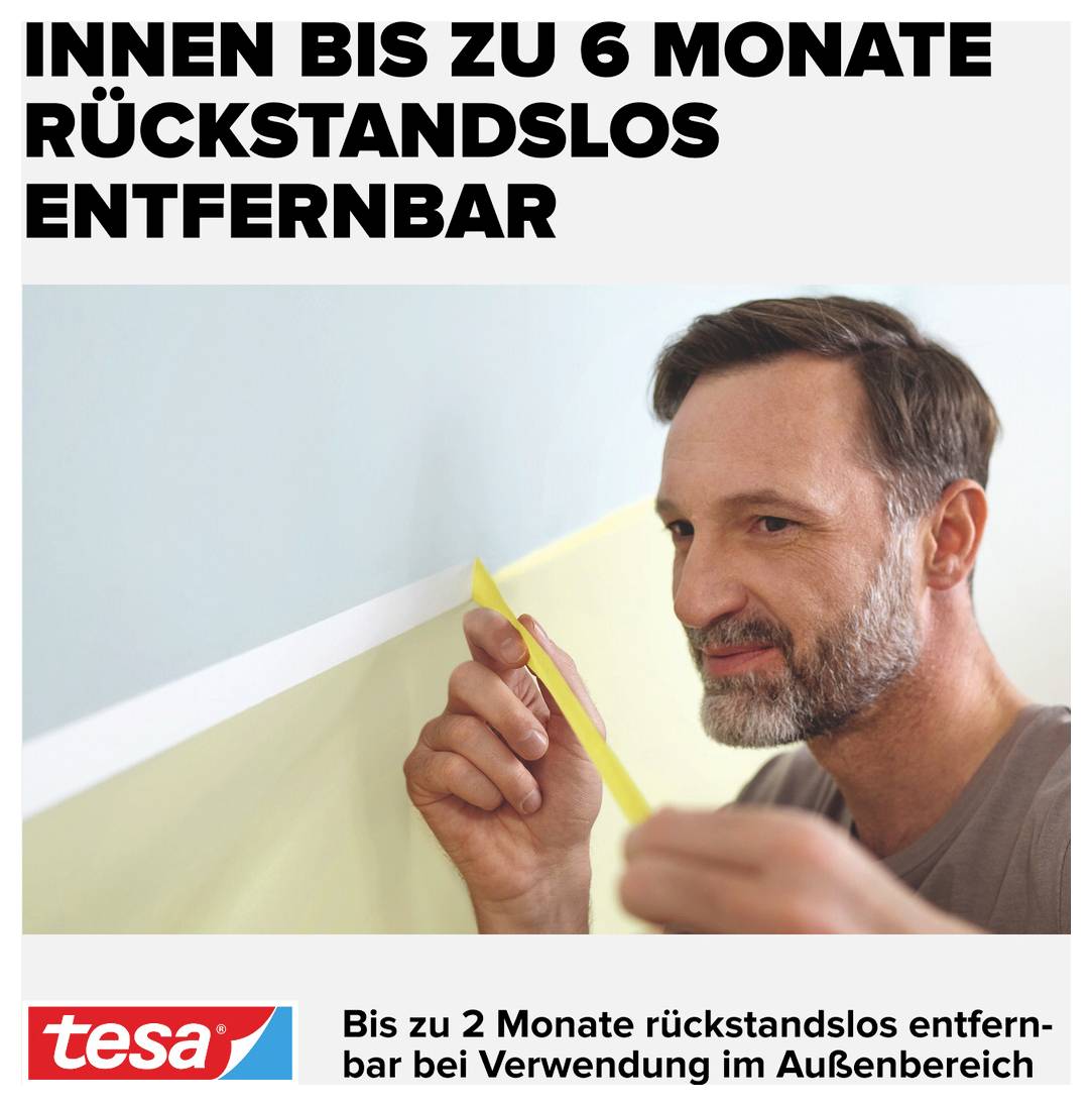 tesa PRECISION INDOOR 56270-00000-01 Kreppband tesa® Gelb (L x B) 25 m x 25 mm 1 St.
