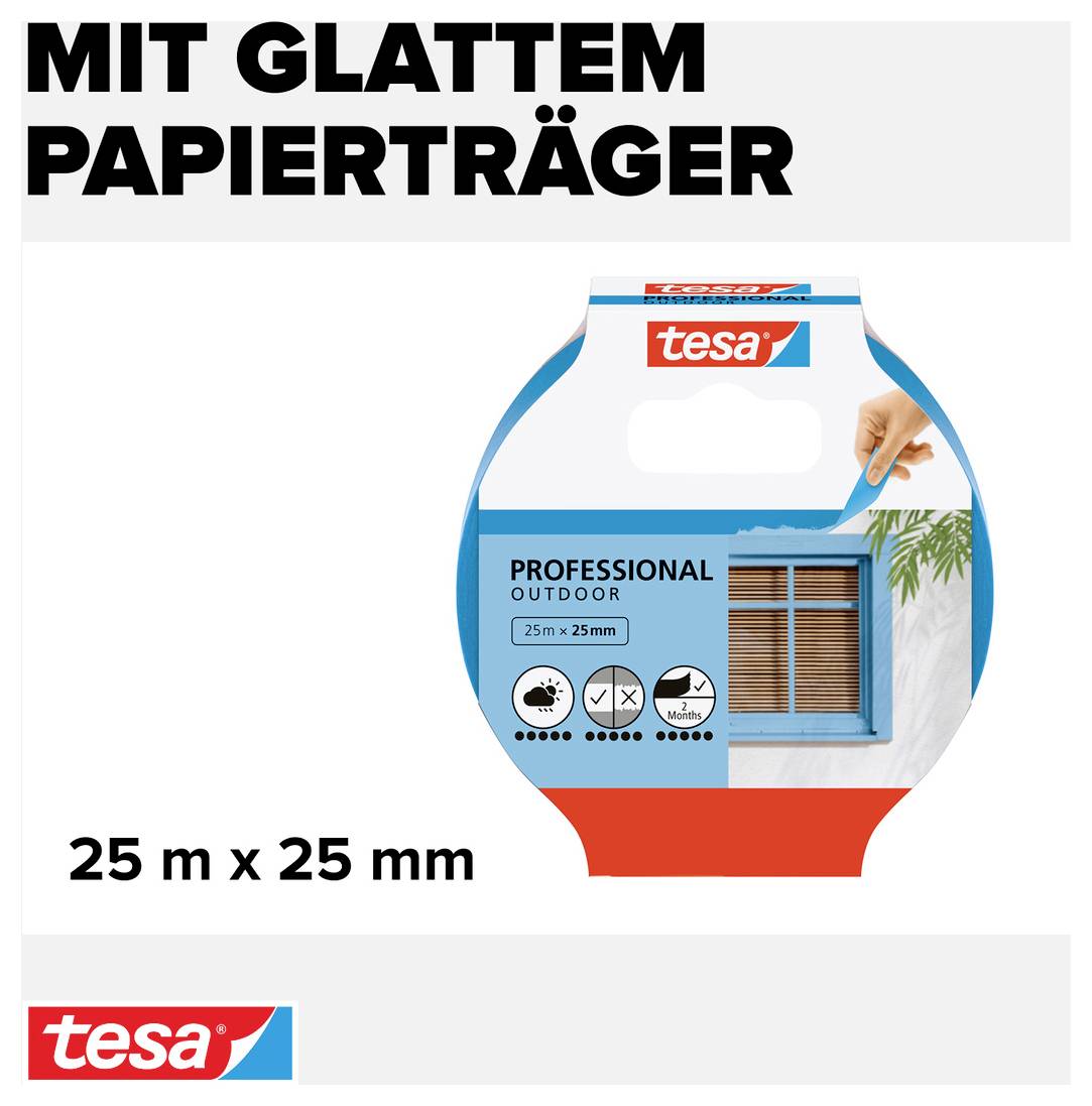 tesa PRECISION OUTDOOR 56250-00000-01 Kreppband tesa® Blau (L x B) 25 m x 25 mm 1 St.