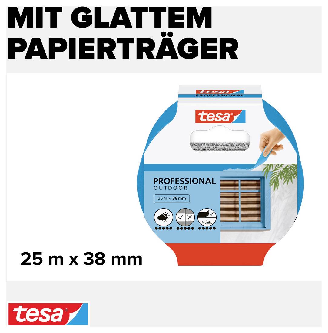 TESA PRECISION OUTDOOR 56251-00000-02 Kreppband tesa® Blau (L x B) 25m x 38mm 1St.