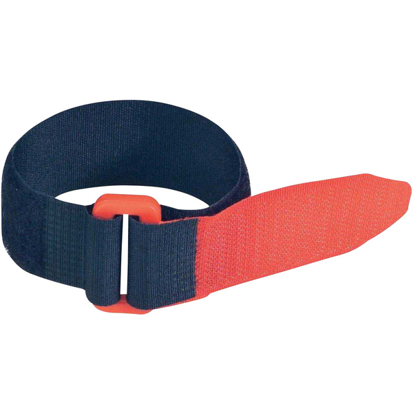 FASTECH® F101-25-480-5 Klettband mit Gurt Haft- und Flauschteil (L x B) 480mm x 25mm Schwarz, Rot 5St.