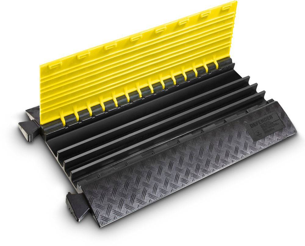 Adam Hall DEFENDER by Kabelbrücke 85301 Thermoplastisches Polyurethan (TPU) Schwarz, Gelb Anzahl Kanäle: 4 870mm Inhalt: 1St.