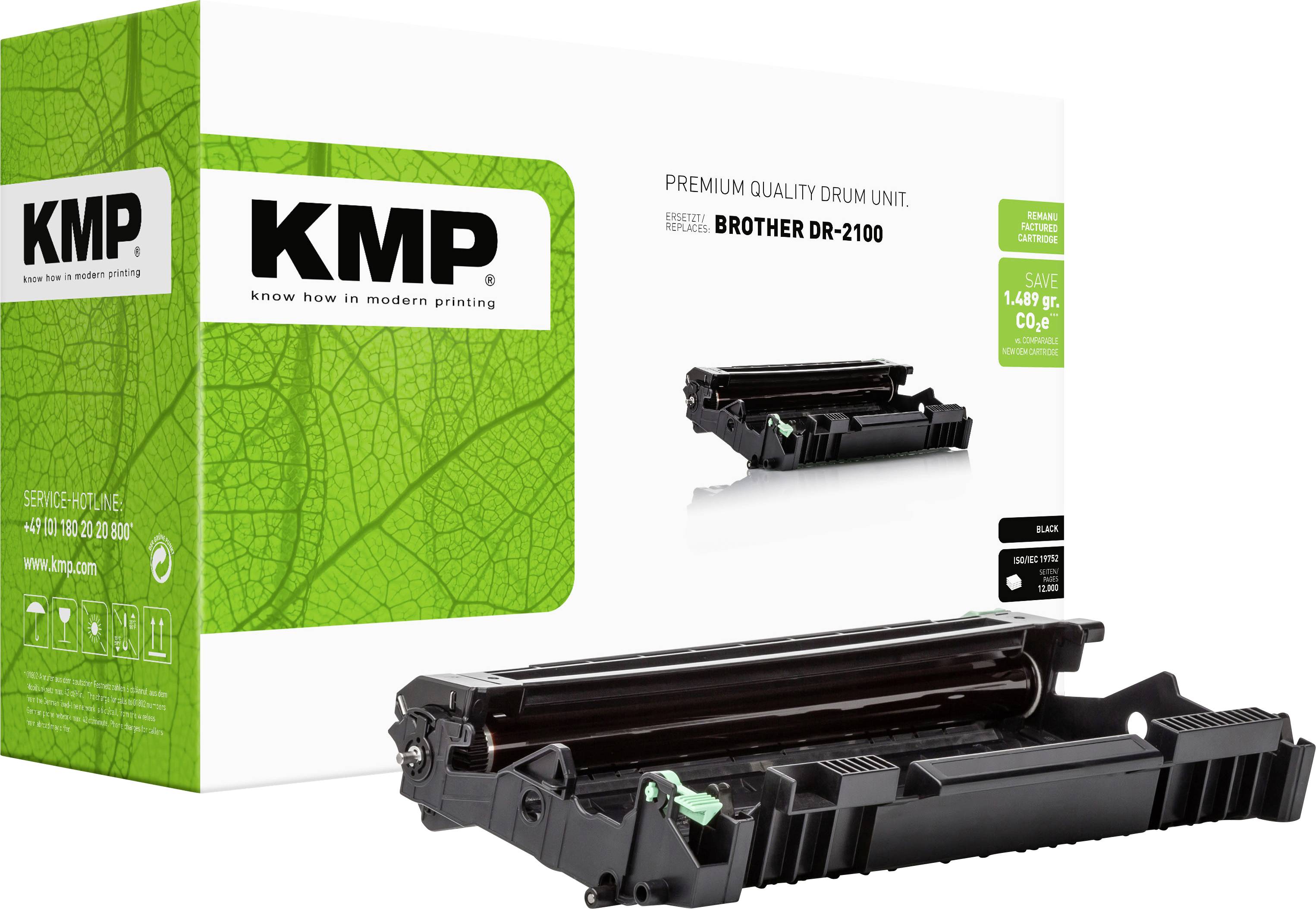 KMP Trommel ersetzt Brother DR-2100, DR2100 Kompatibel Schwarz 12000 Seiten B-DR17 1253,7000