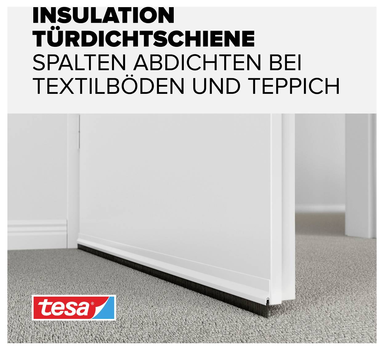 TESA FOR TEXTILES 05403-00100-00 Türdichtschiene tesamoll® Weiß (L x B) 1m x 40mm 1St.