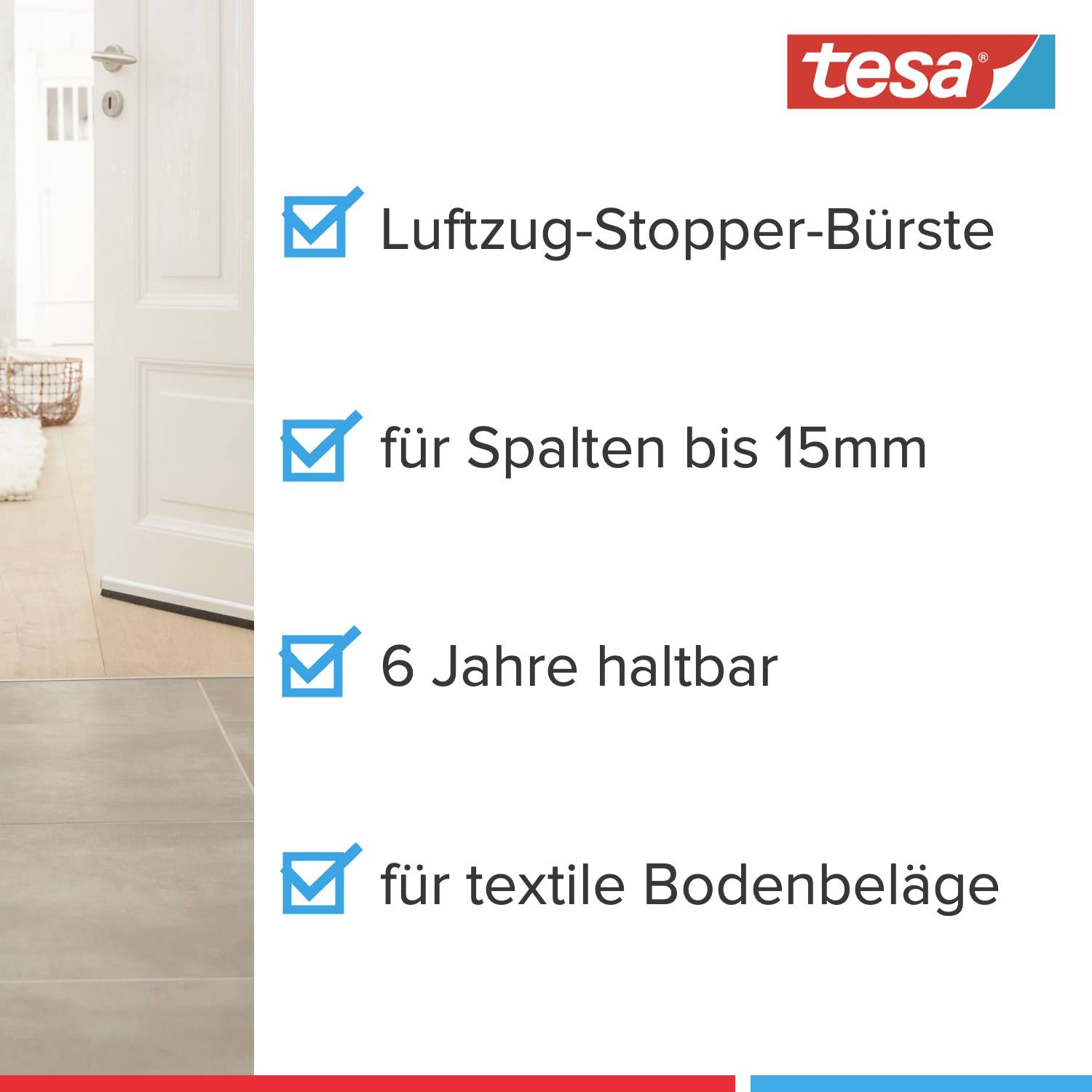 TESA FOR TEXTILES 05403-00102-00 Türdichtschiene tesamoll® Transparent (L x B) 1m x 40mm 1St.