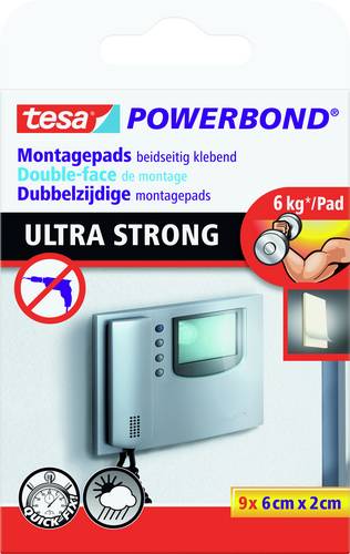 TESA ULTRA STRONG 55790-00001-00 Doppelseitige Klebepads tesa® Powerbond Weiß (L x B) 60 mm x 20 mm