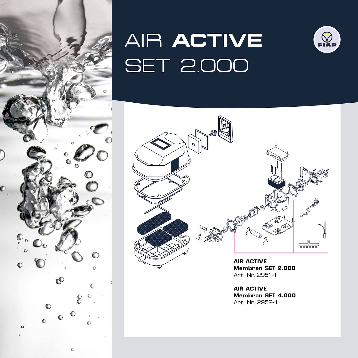 FIAP 2951 Air Active Set 2000 Teichbelüfter 25 l/h