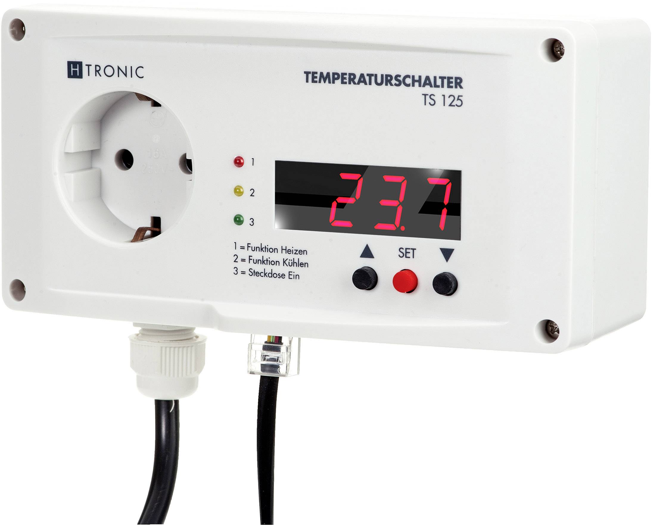 H-Tronic TS 125 Temperaturschalter -55 - +125 °C 3000 W