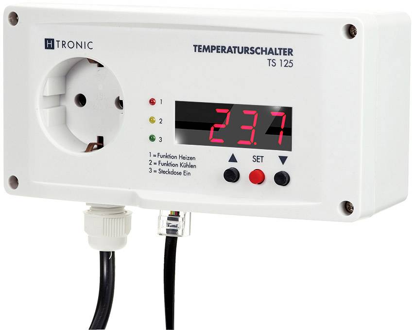 H-Tronic TS 125 Temperaturschalter -55 - +125°C 3000W