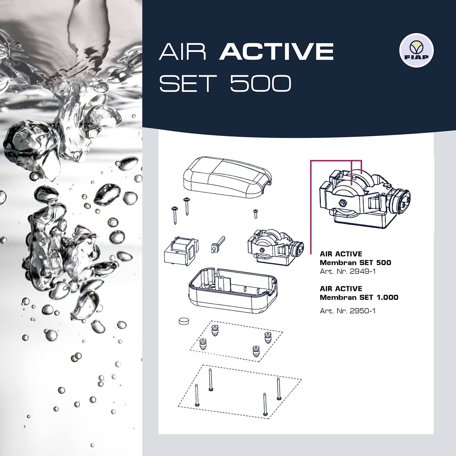 FIAP 2949 Air Active Set 500 Teichbelüfter 1.8 l/h