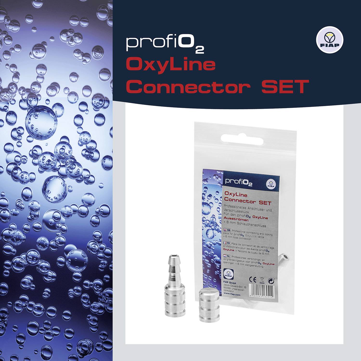FIAP 1884 profiO₂ OxyLine Connector SET Verbinder für Luftschlauch
