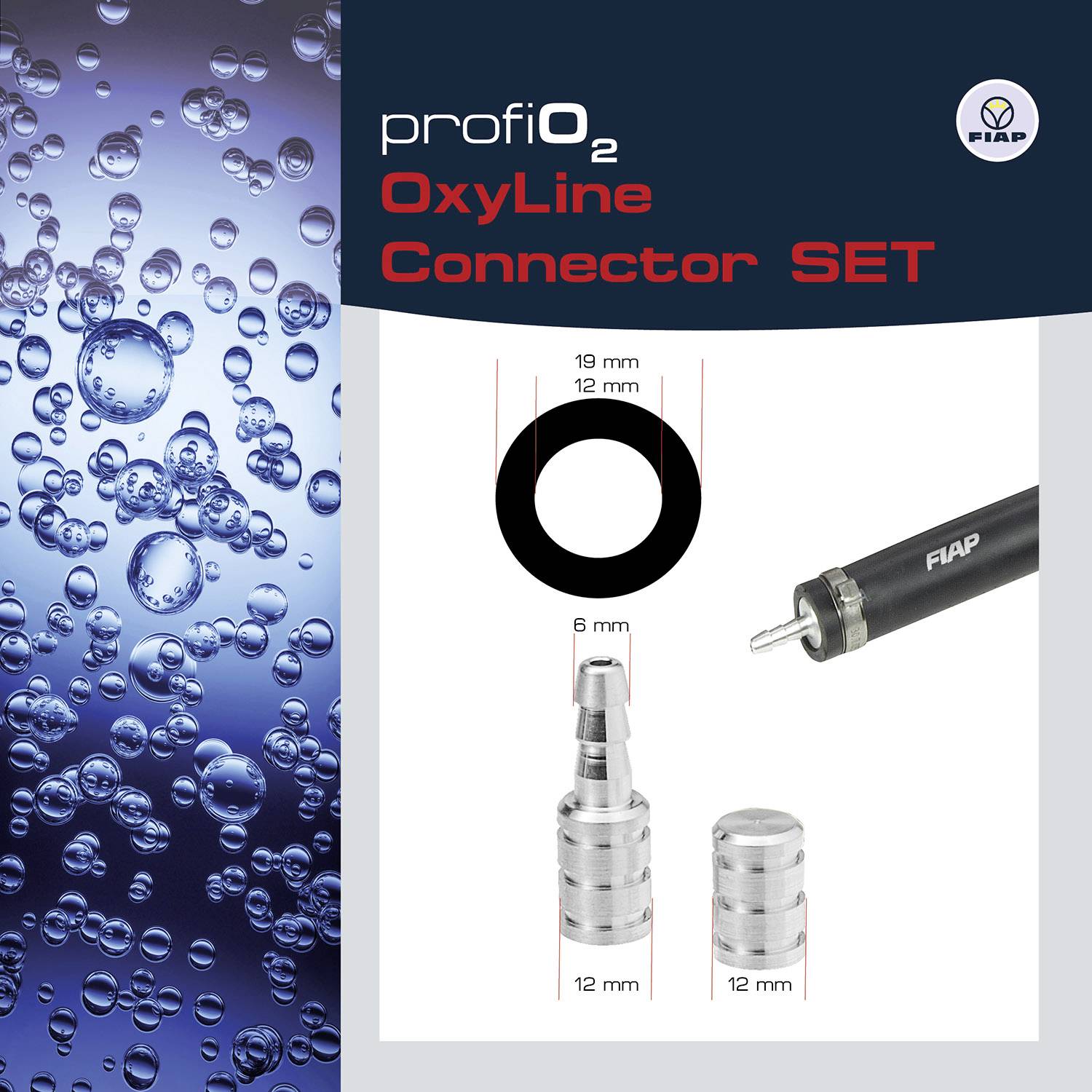 FIAP 1884 profiO₂ OxyLine Connector SET Verbinder für Luftschlauch