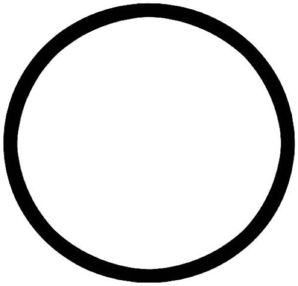 Schwarzer Kreis mit weißem Hintergrund.