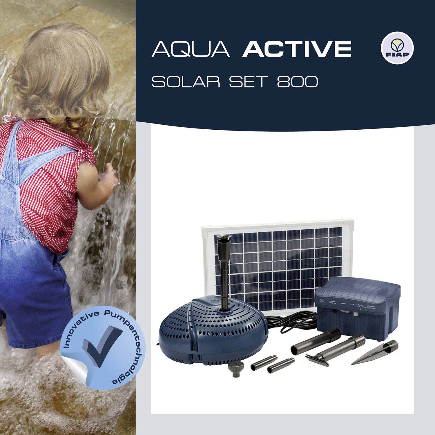 FIAP 2762 Aqua Active Solar SET 800 Solar-Pumpenset mit Akkuspeicher