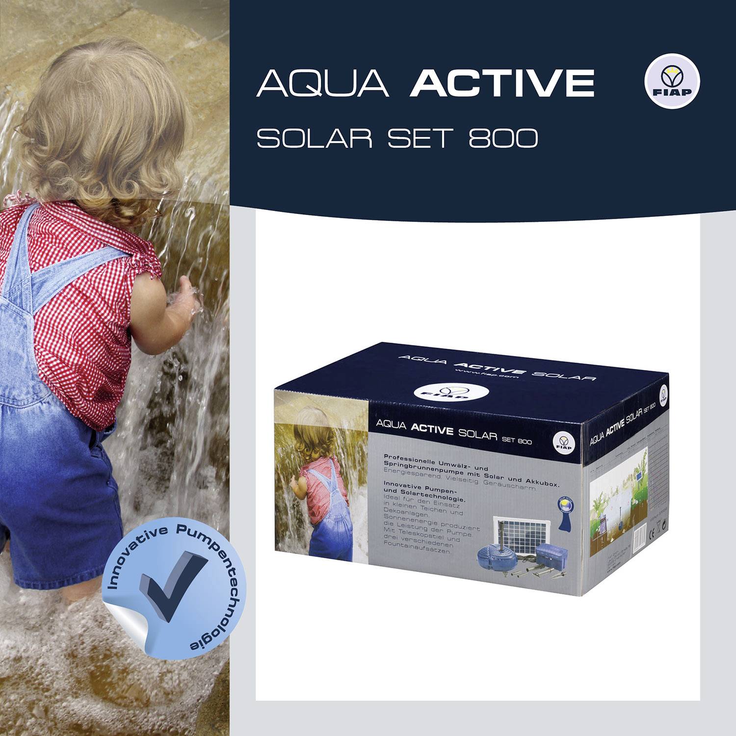 FIAP 2762 Aqua Active Solar SET 800 Solar-Pumpenset mit Akkuspeicher