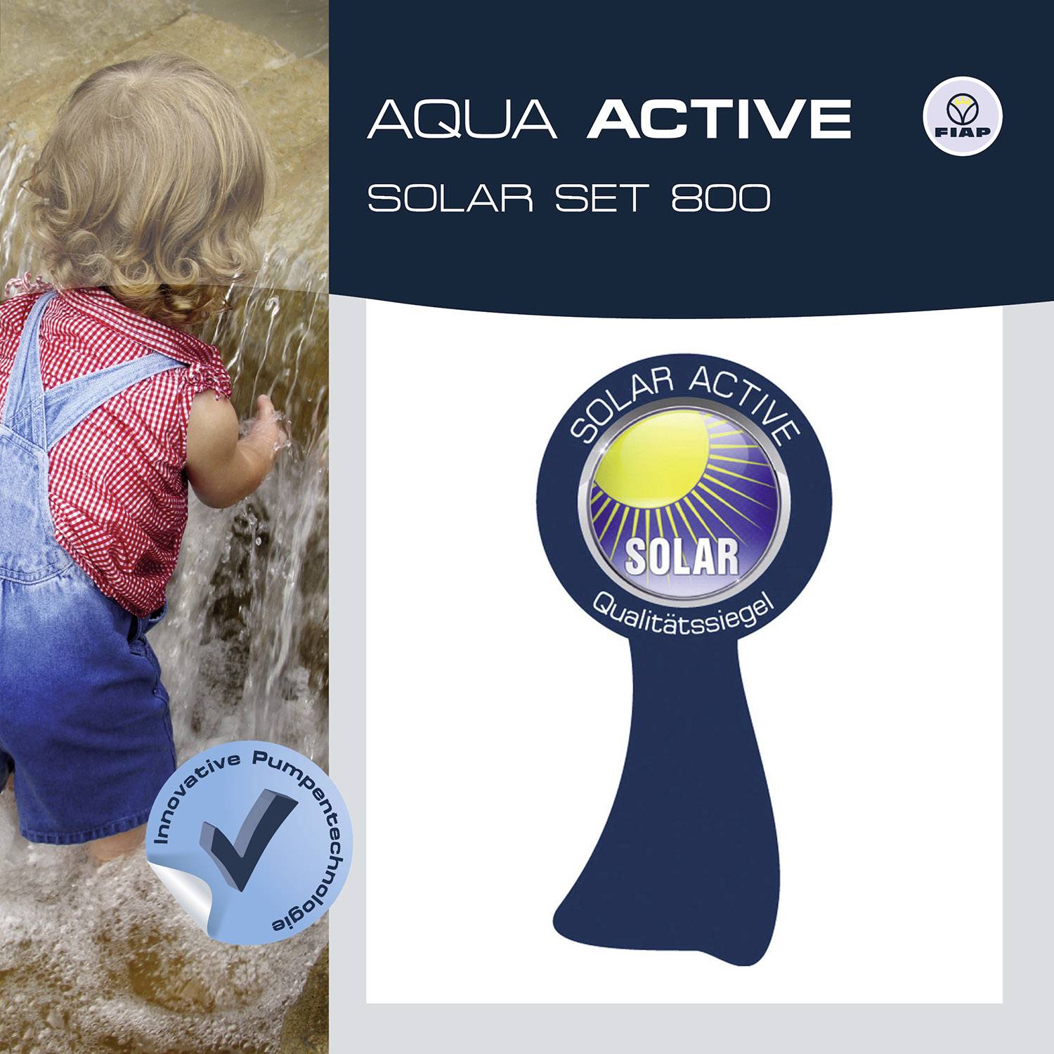FIAP 2762 Aqua Active Solar SET 800 Solar-Pumpenset mit Akkuspeicher
