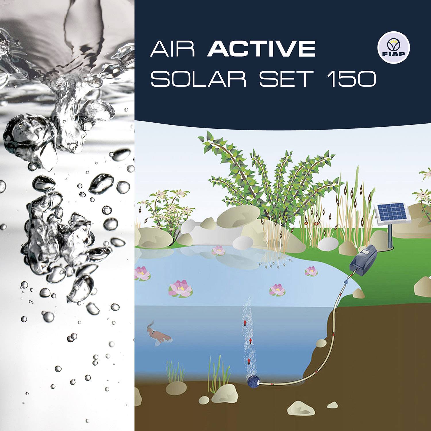 FIAP 2974 Air Active Solar SET 150 Solar-Teichbelüfter 150 l/h
