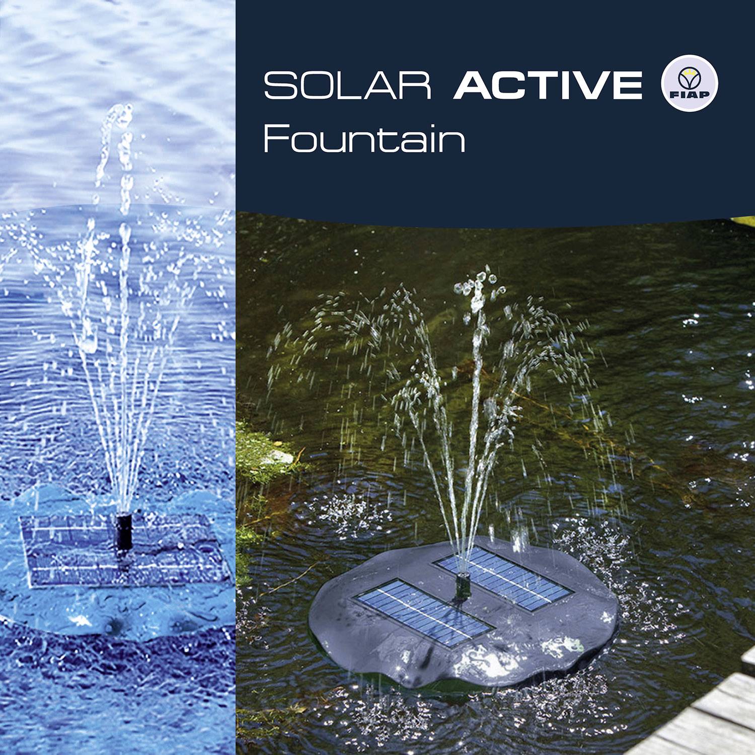 FIAP 3000 Solar Active Fountain Schwimmende Solarteichpumpe