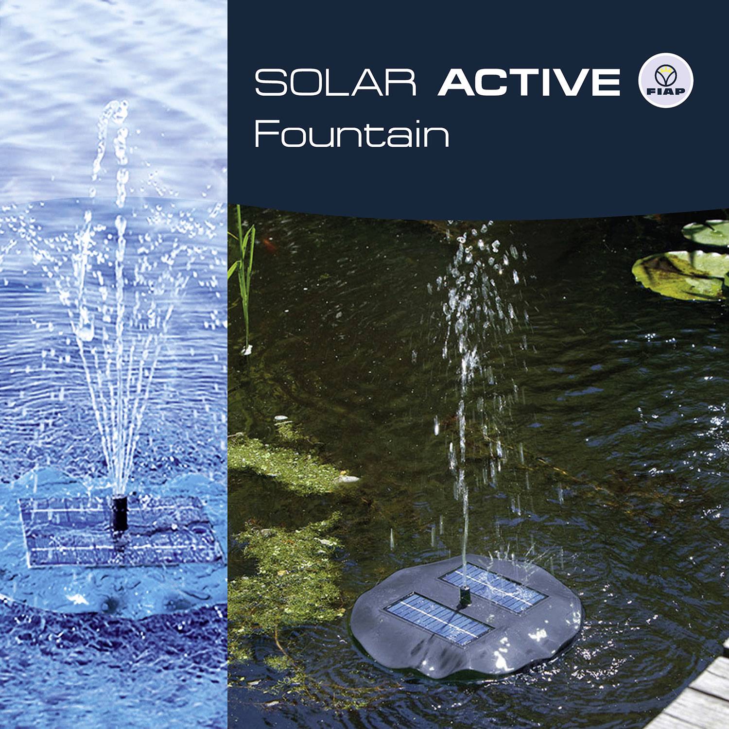 FIAP 3000 Solar Active Fountain Schwimmende Solarteichpumpe