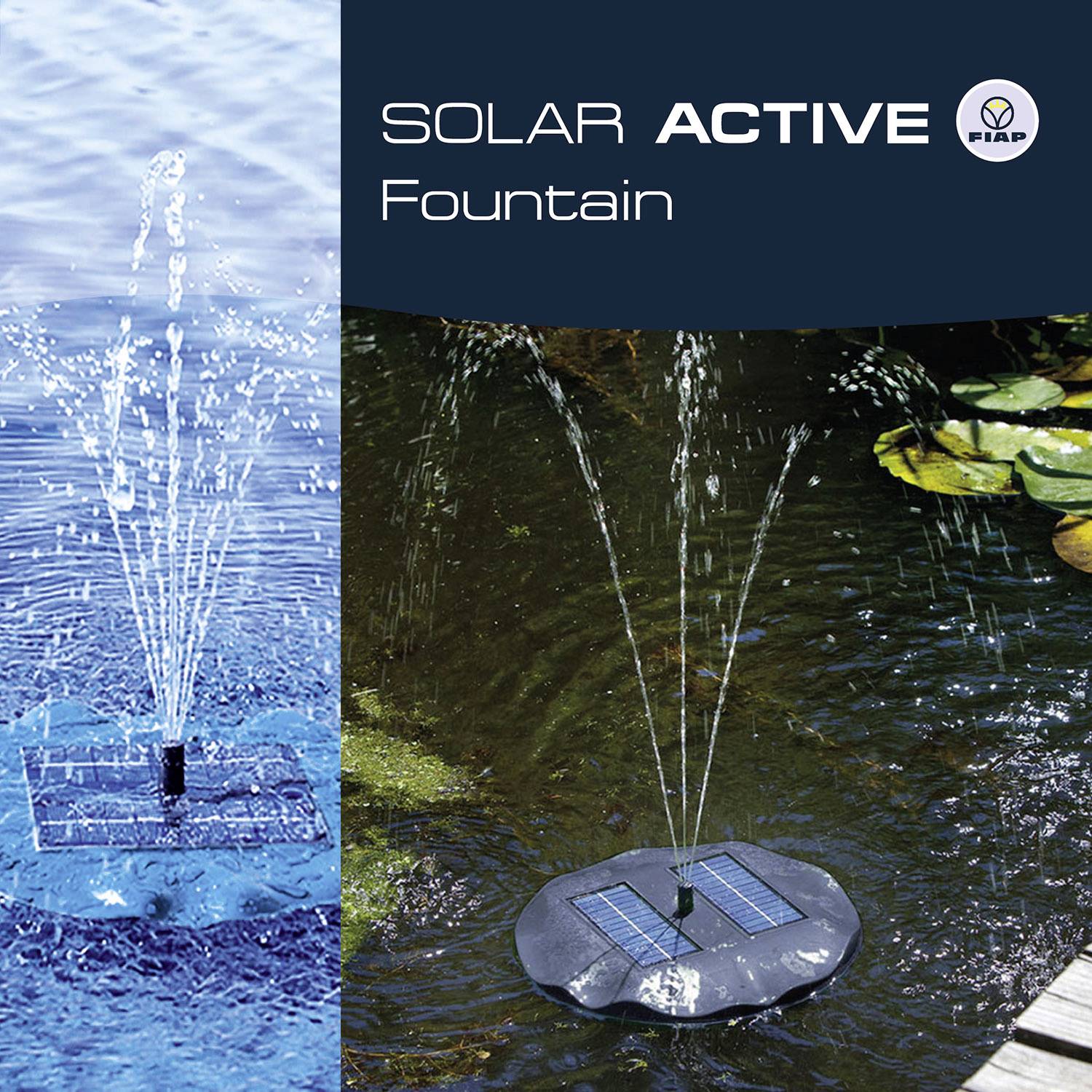 FIAP 3000 Solar Active Fountain Schwimmende Solarteichpumpe