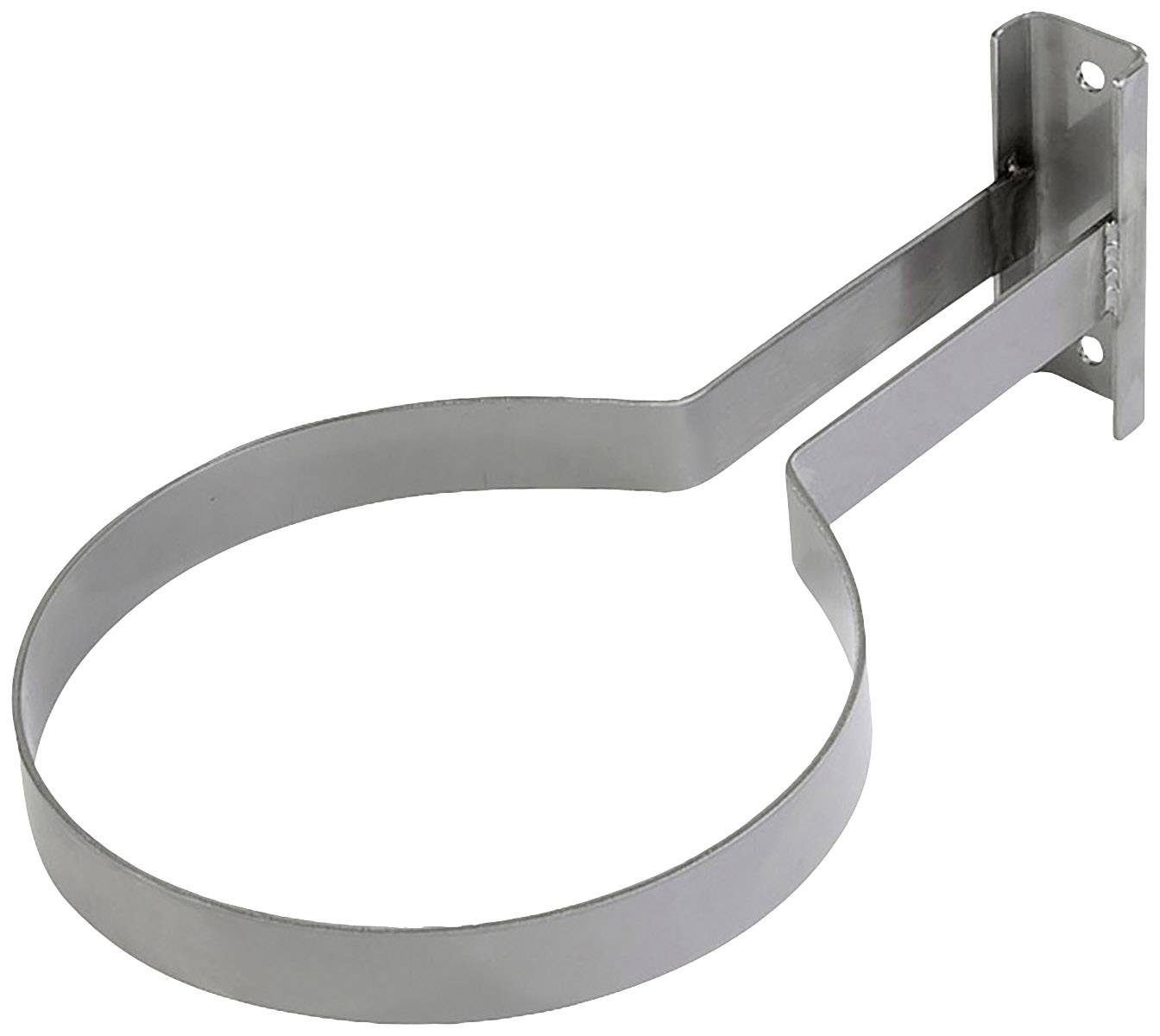 Metallring mit Halterung, zur Wandmontage geeignet. Ideal für die Befestigung von Feuerlöschern oder ähnlichen zylindrischen Objekten.