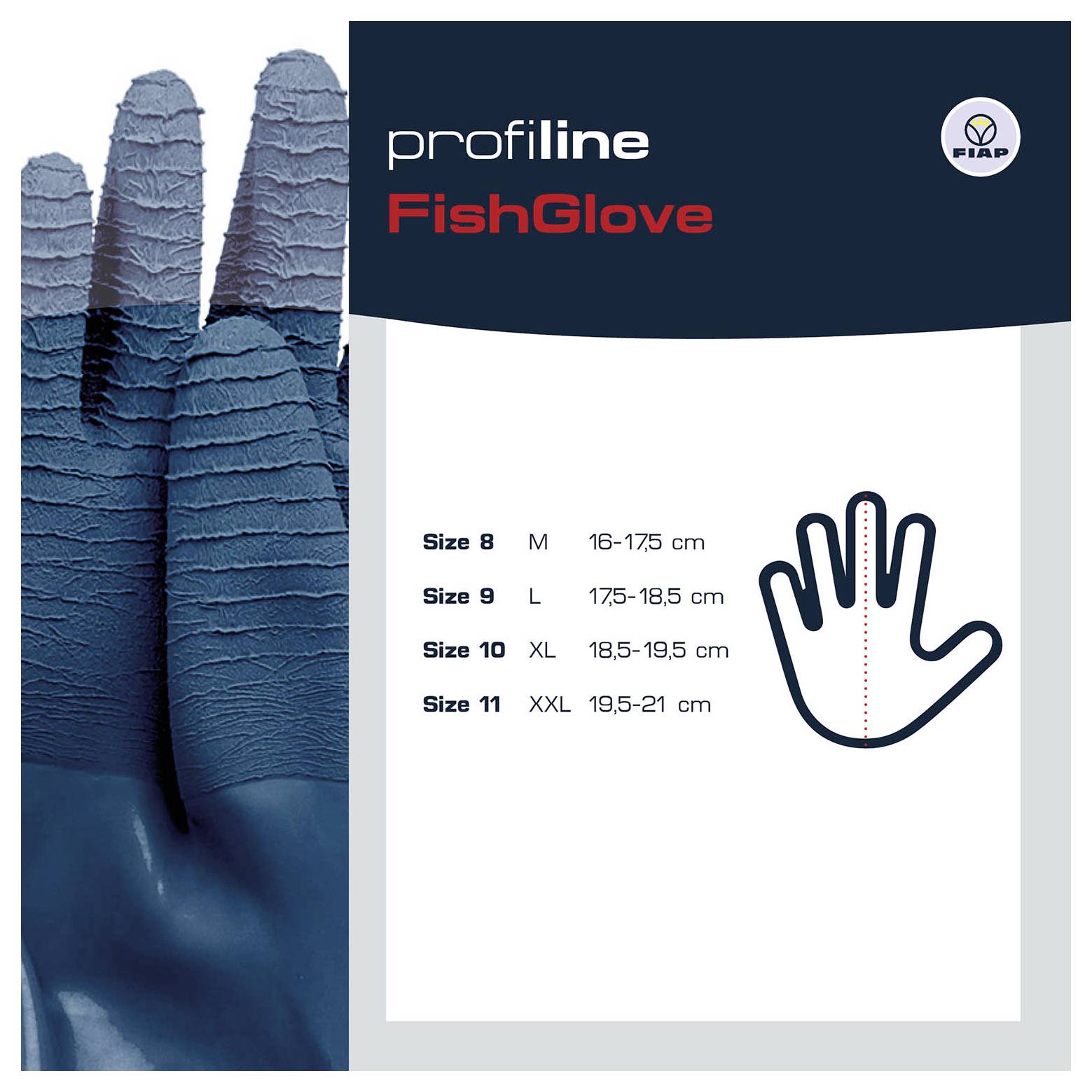 FIAP 1701 Naturlatex Fischhandschuh Größe (Handschuhe): 9 1St.