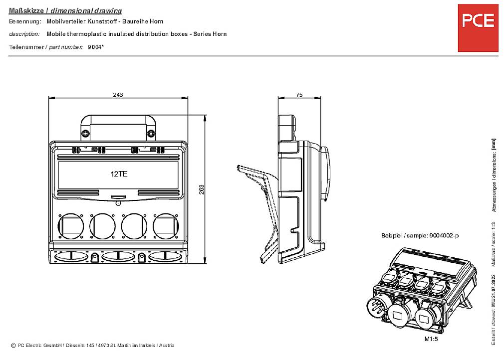 PCE CEE Stromverteiler 9004006 9004006 400V 16A