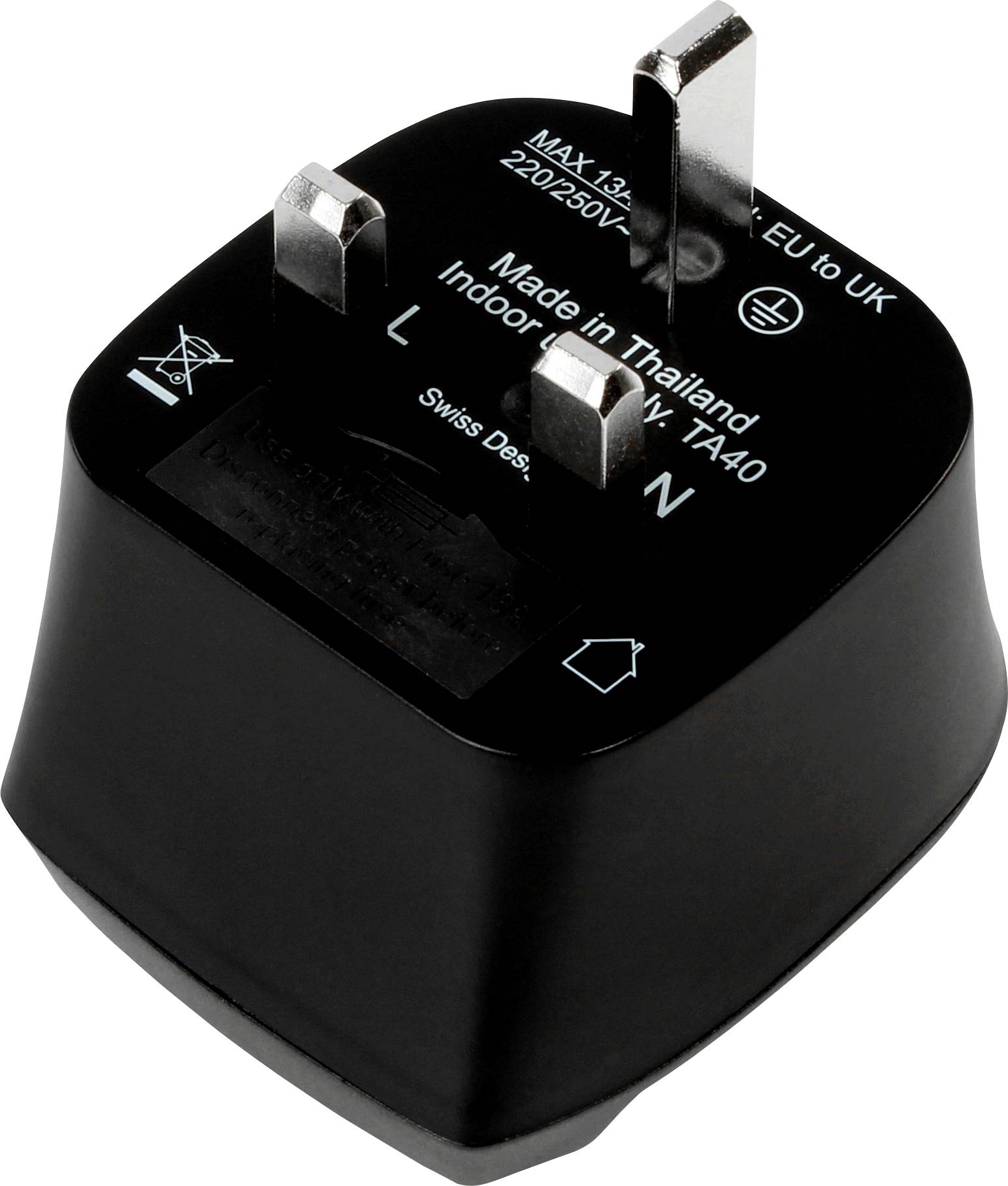 Ansmann 1250-0001 Reiseadapter EU to UK