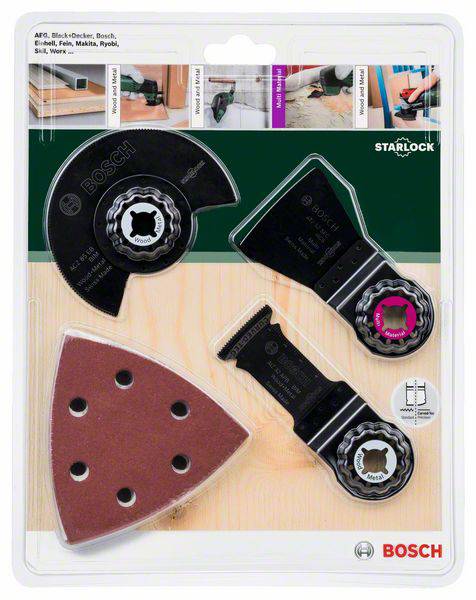 Bosch Accessories 2609256977 Starlock-Set Universal, 13-teilig, für Multi-Cutter, Wood and Metal 1St.