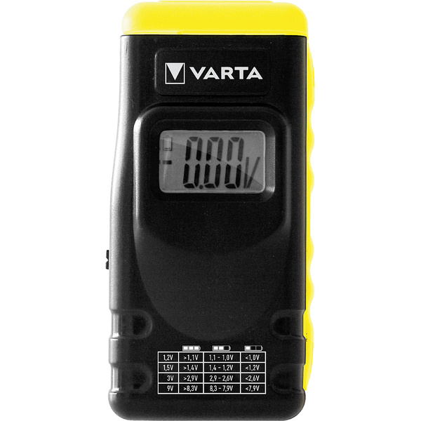 Varta Batterietester LCD Digital Battery Tester B1 Messbereich (Batterietester) 1,2 V, 1,5 V, 3 V, 9V Akku, Batterie 891101401