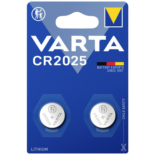 Varta Knopfzelle CR 2025 3 V 2 St. 157 mAh Lithium LITHIUM Coin CR2025 Bli 2
