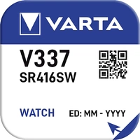 Varta Knopfzelle 337 1.55 V 1 St. 9 mAh Silberoxid SILVER Coin V337/SR416 NaBli 1 Varta Knopfzelle 337 1.55 V 1 St. 9 mAh Silberoxid SILVER Coin V337/SR416 NaBli 1