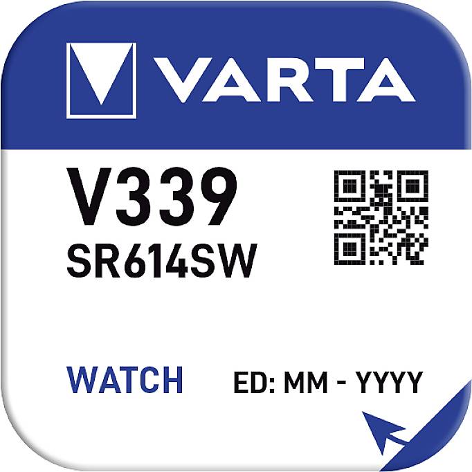 Varta Knopfzelle 339 1.55 V 1 St. 12 mAh Silberoxid SILVER Coin V339/SR614 NaBli 1