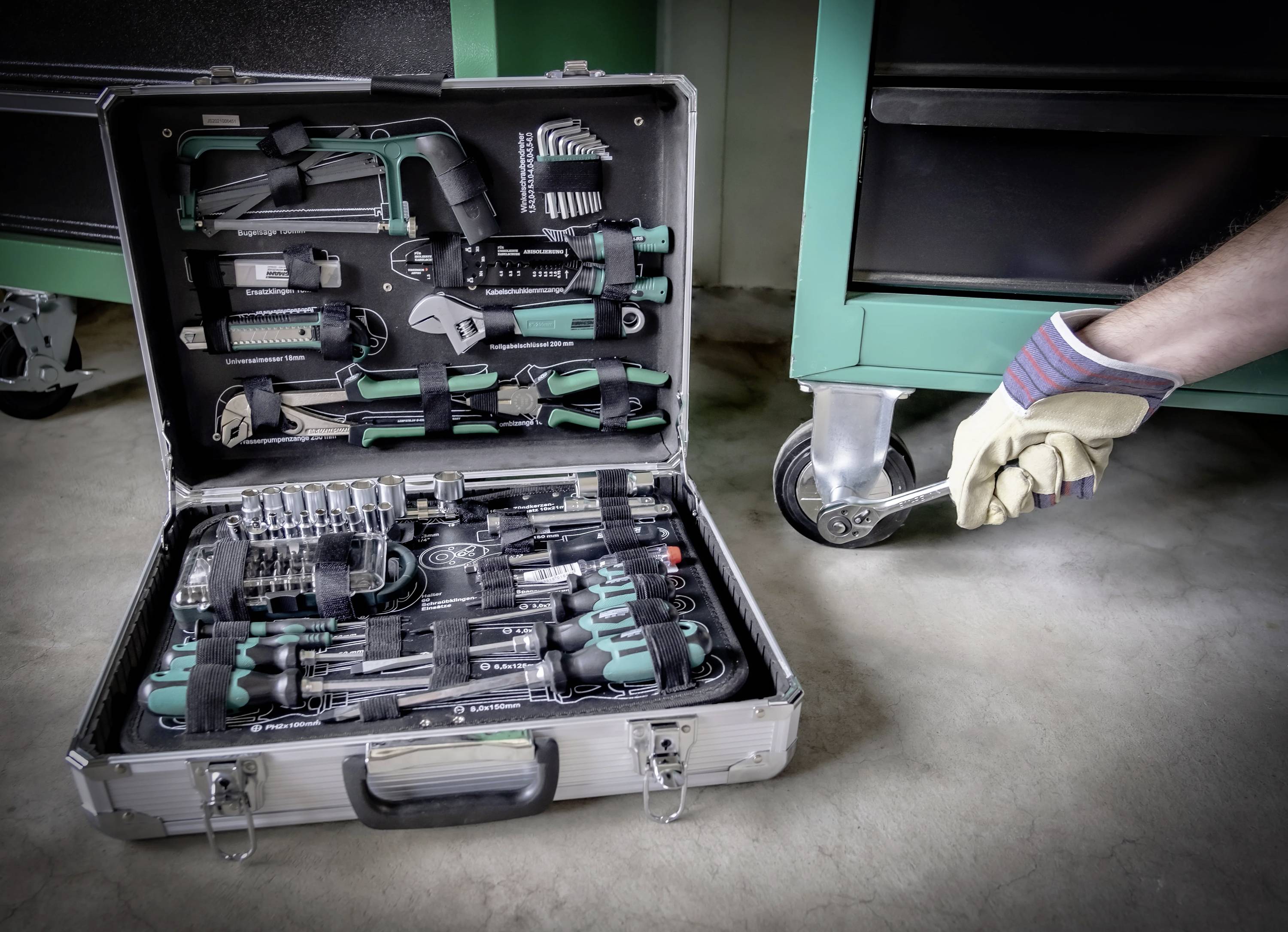 Brüder Mannesmann 29072 M29072 Heimwerker Werkzeugkoffer bestückt 124teilig