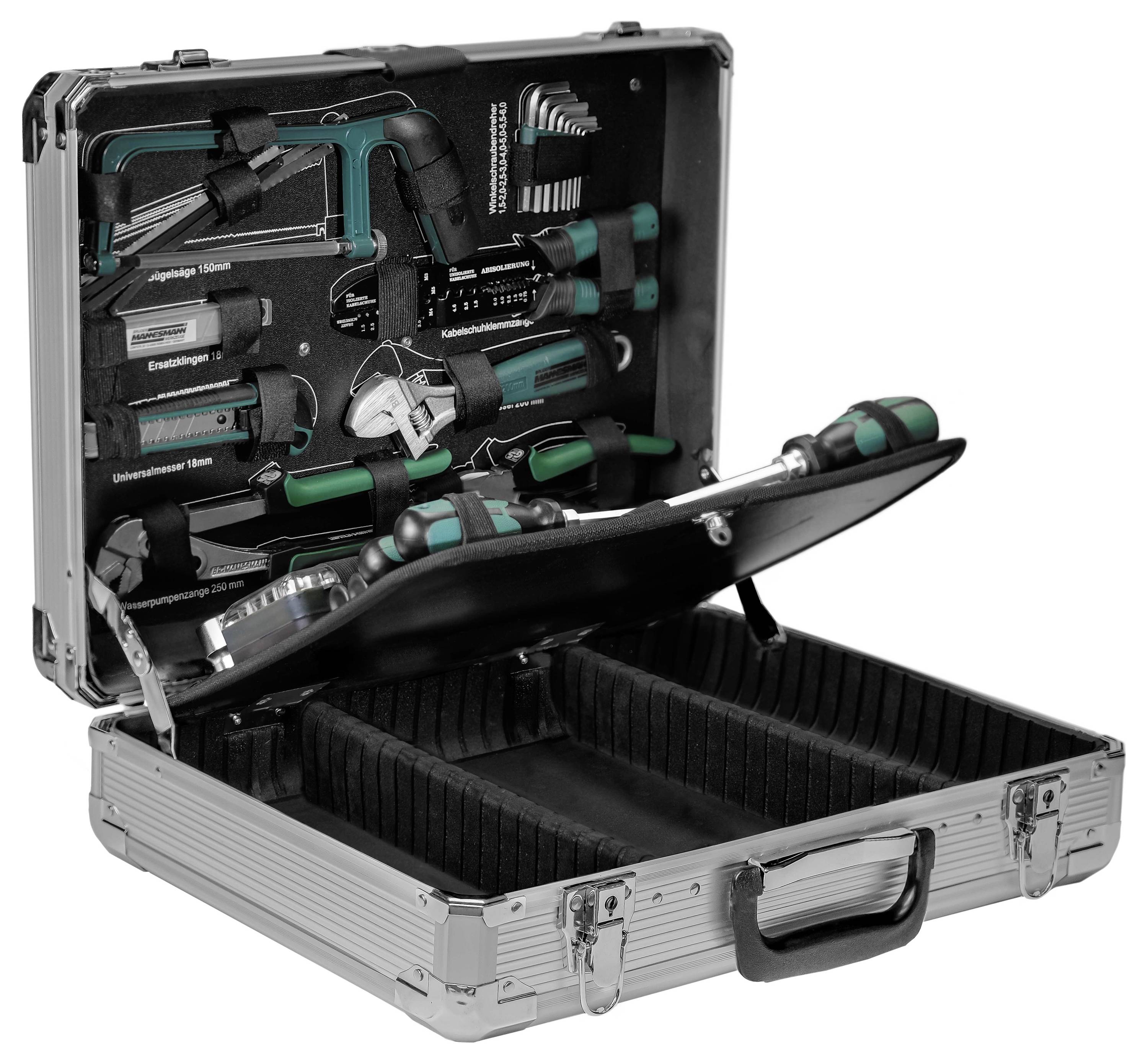 Brüder Mannesmann 29072 M29072 Heimwerker Werkzeugkoffer bestückt 124teilig