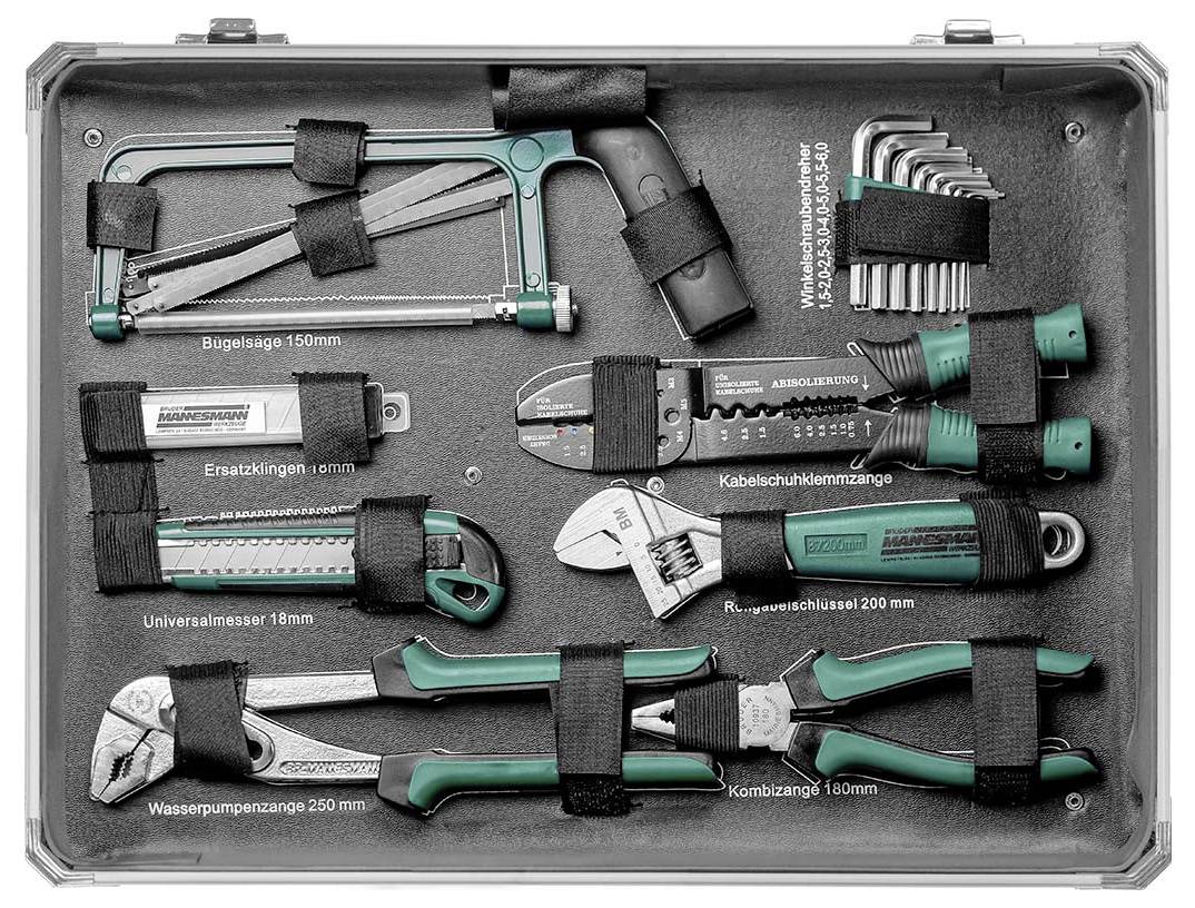 Brüder Mannesmann 29072 M29072 Heimwerker Werkzeugkoffer bestückt 124teilig