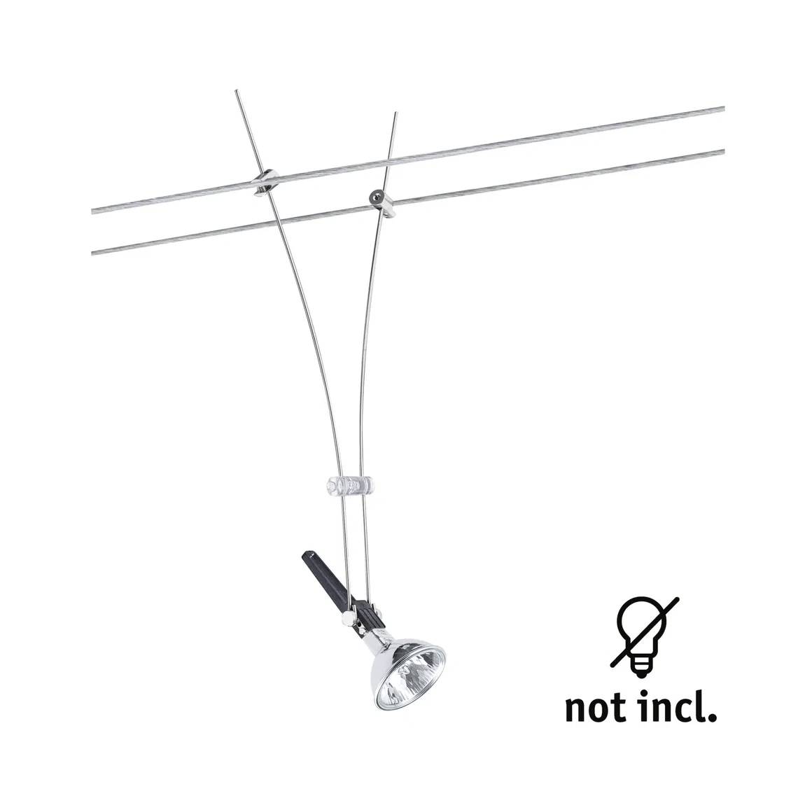 Paulmann Comet Niedervolt-Seilsystem-Leuchte GU5.3 50W Halogen Chrom