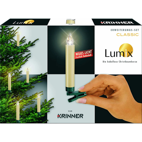 Set d'extension de bougies d'arbres de Noël Lumix ivoire