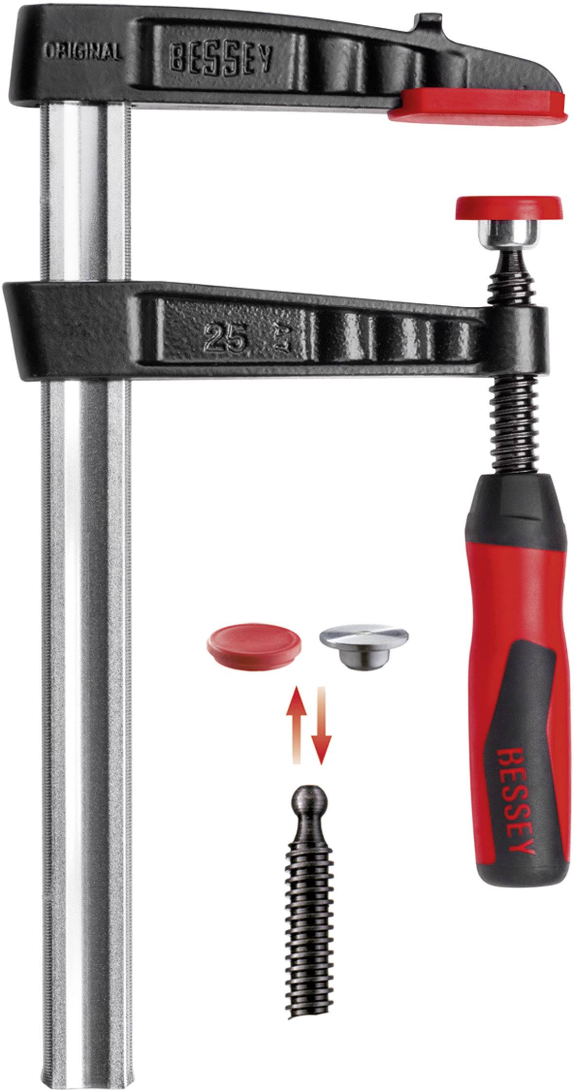 Bessey Temperguss-Schraubzwinge TG-2K, max. Spannweite mm: 160 TG16-2K Spann-Weite (max.):160 mm Au