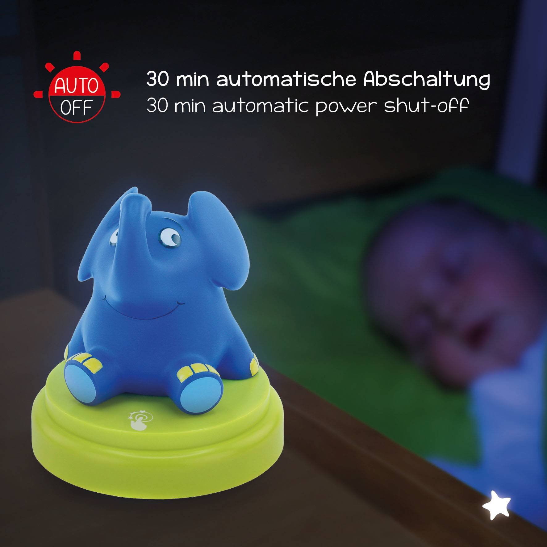 Ansmann Elephant 1800-0017-510 LED-Nachtlicht Elefant LED Blau