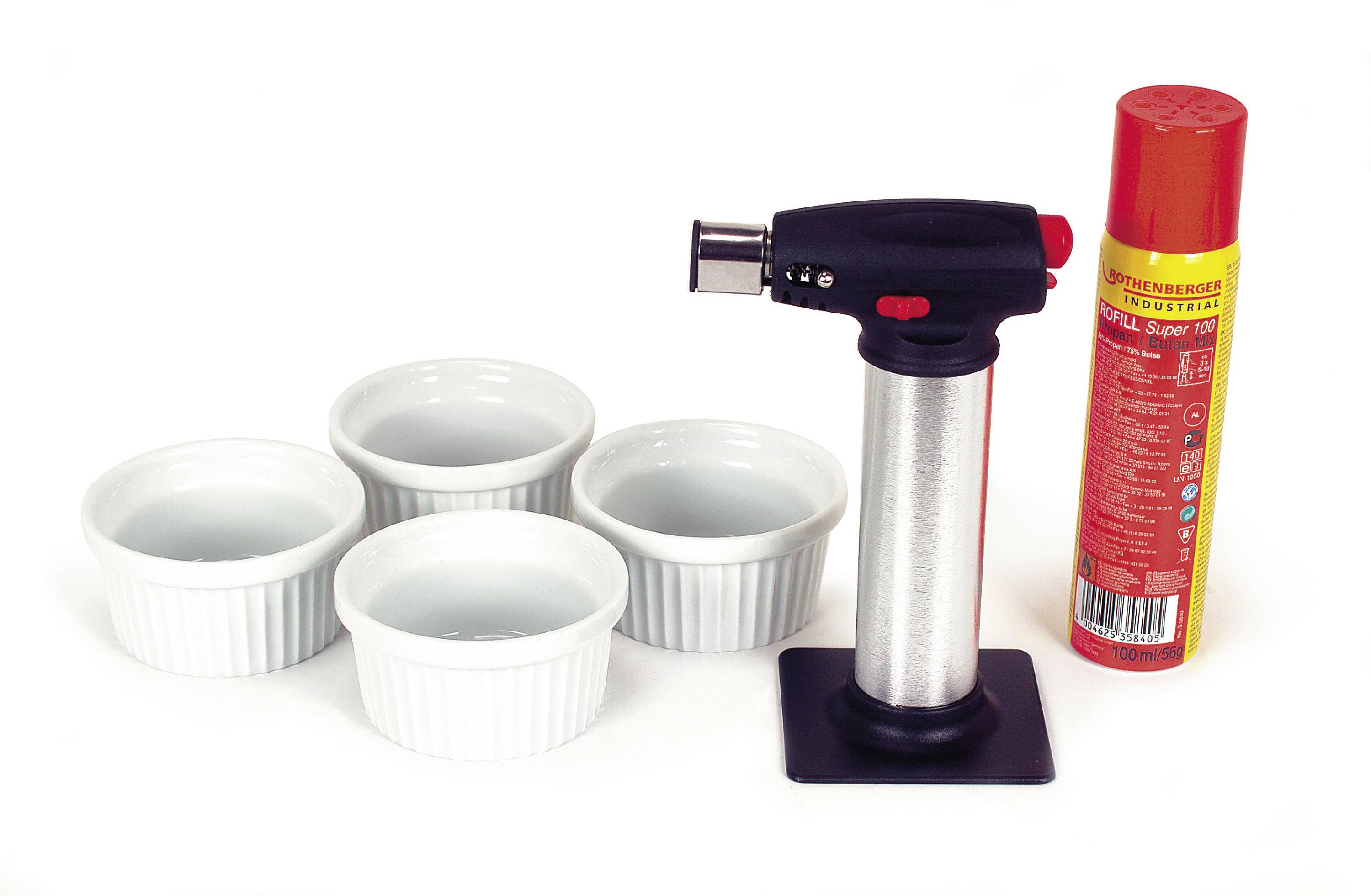 Rothenberger Industrial 03.5126E Gaslöt-Set 1300 °C inkl. Piezozünder, inkl. Crème Brûlèe-Funktion, inkl. Gasflasche 1 Set