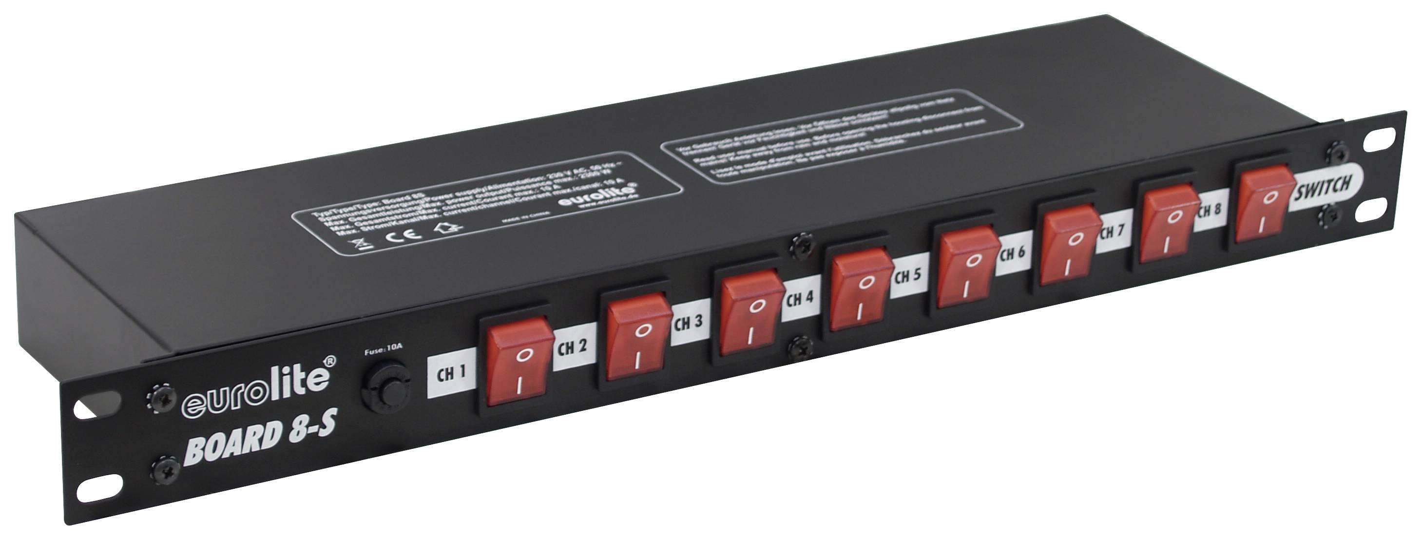 Eurolite BOARD 19 Zoll Stromverteiler 8fach 1 HE