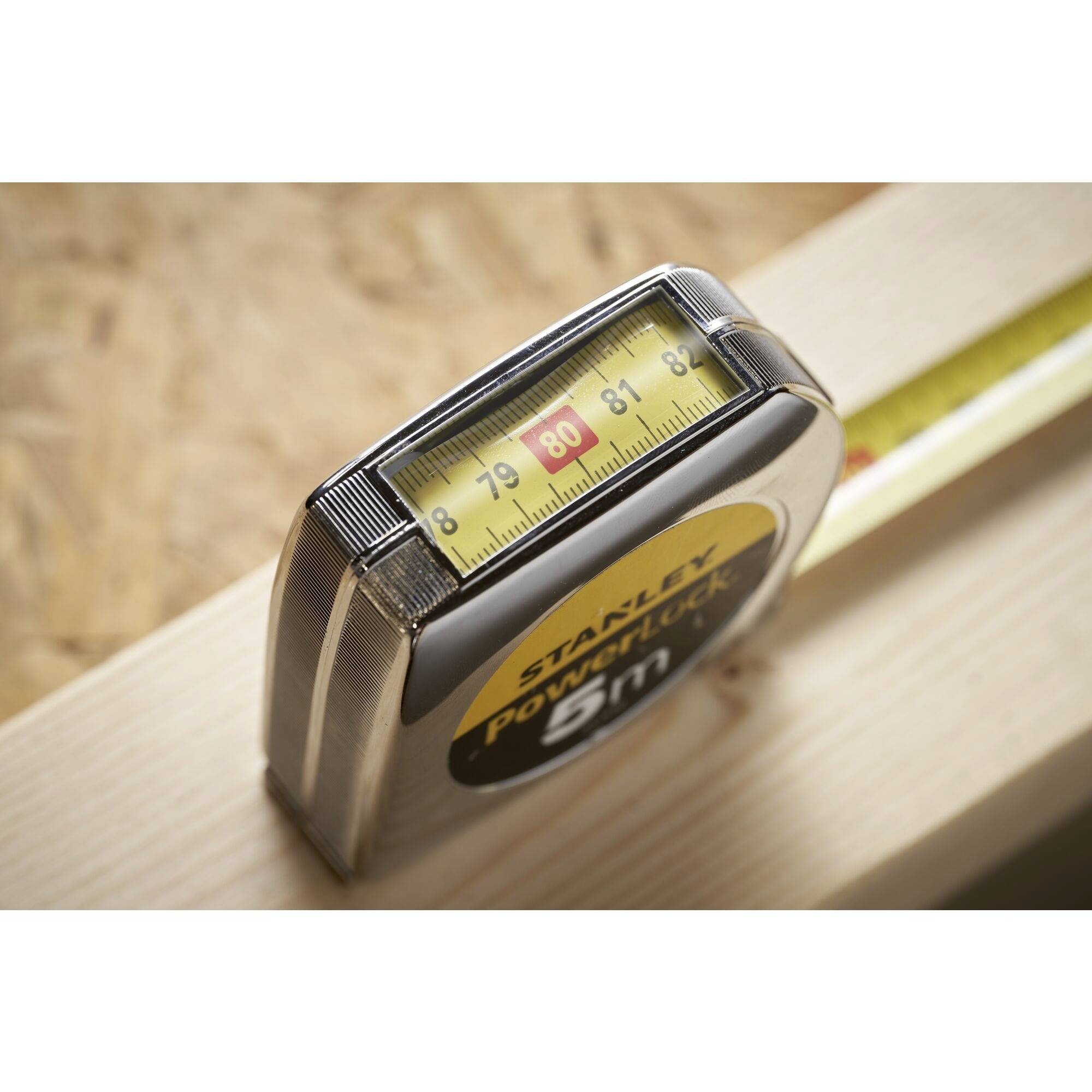 Taschenrollbandmaß PowerLock® L.5m B.19mm mm/cm EGII Ku.Sichtfenster SB STANLEY