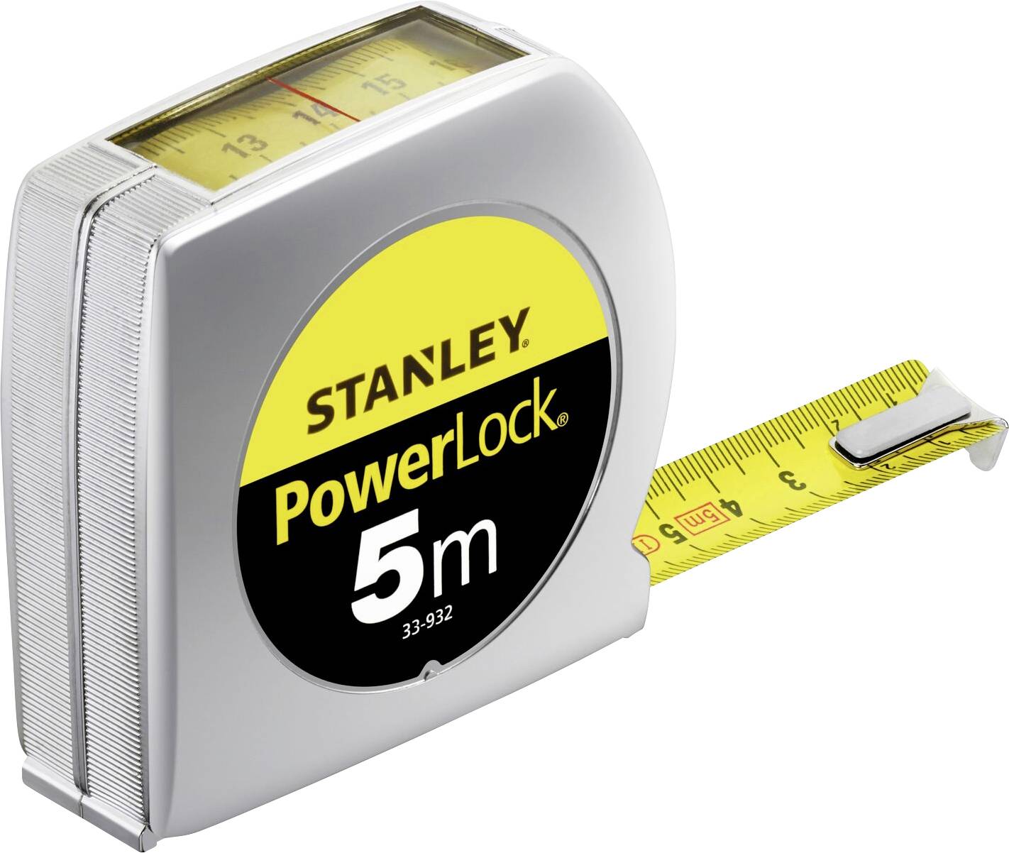 Taschenrollbandmaß PowerLock® L.5m B.19mm mm/cm EGII Ku.Sichtfenster SB STANLEY