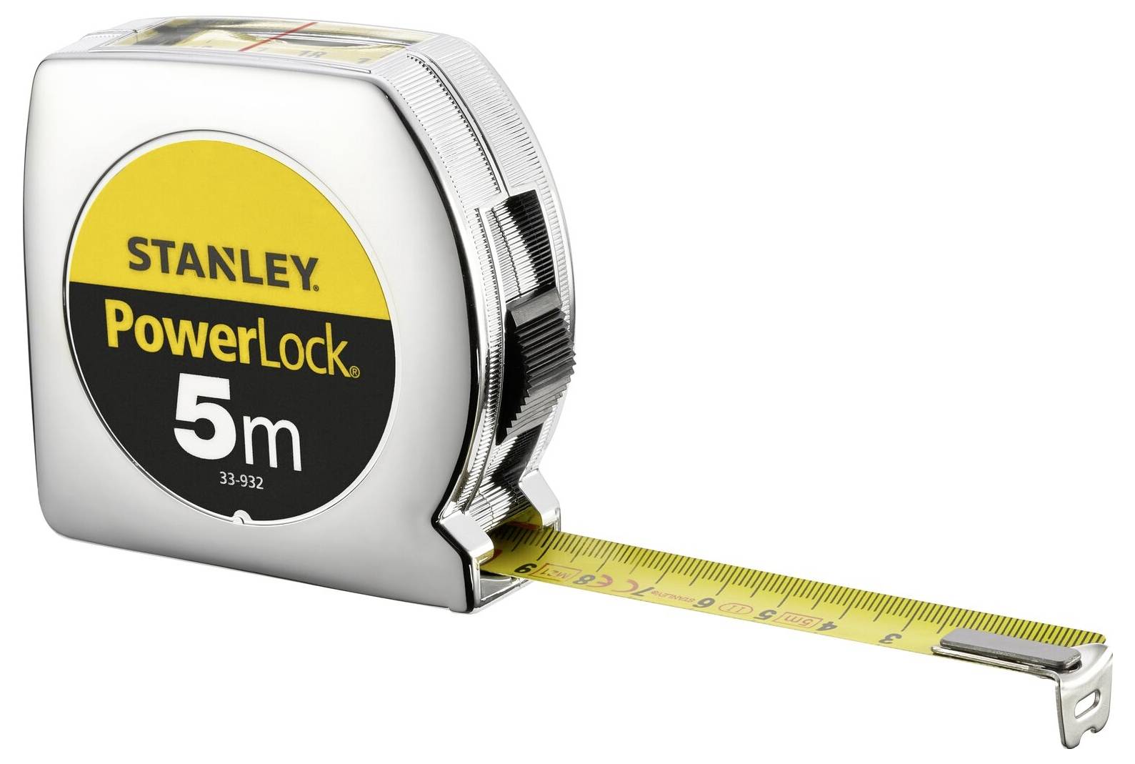 Taschenrollbandmaß PowerLock® L.5m B.19mm mm/cm EGII Ku.Sichtfenster SB STANLEY