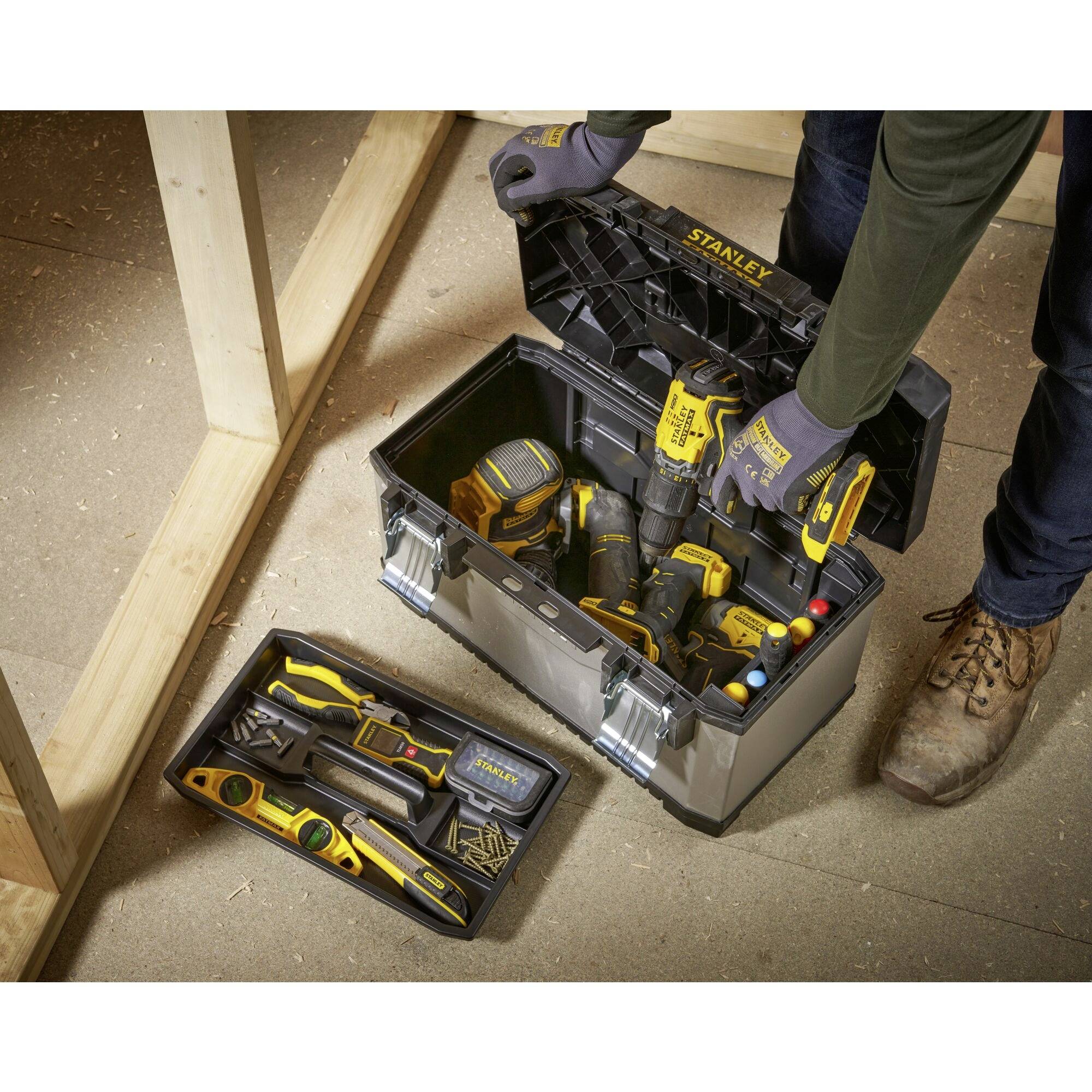 STANLEY 1-95-615 1-95-615 Werkzeugbox Schwarz, Grau