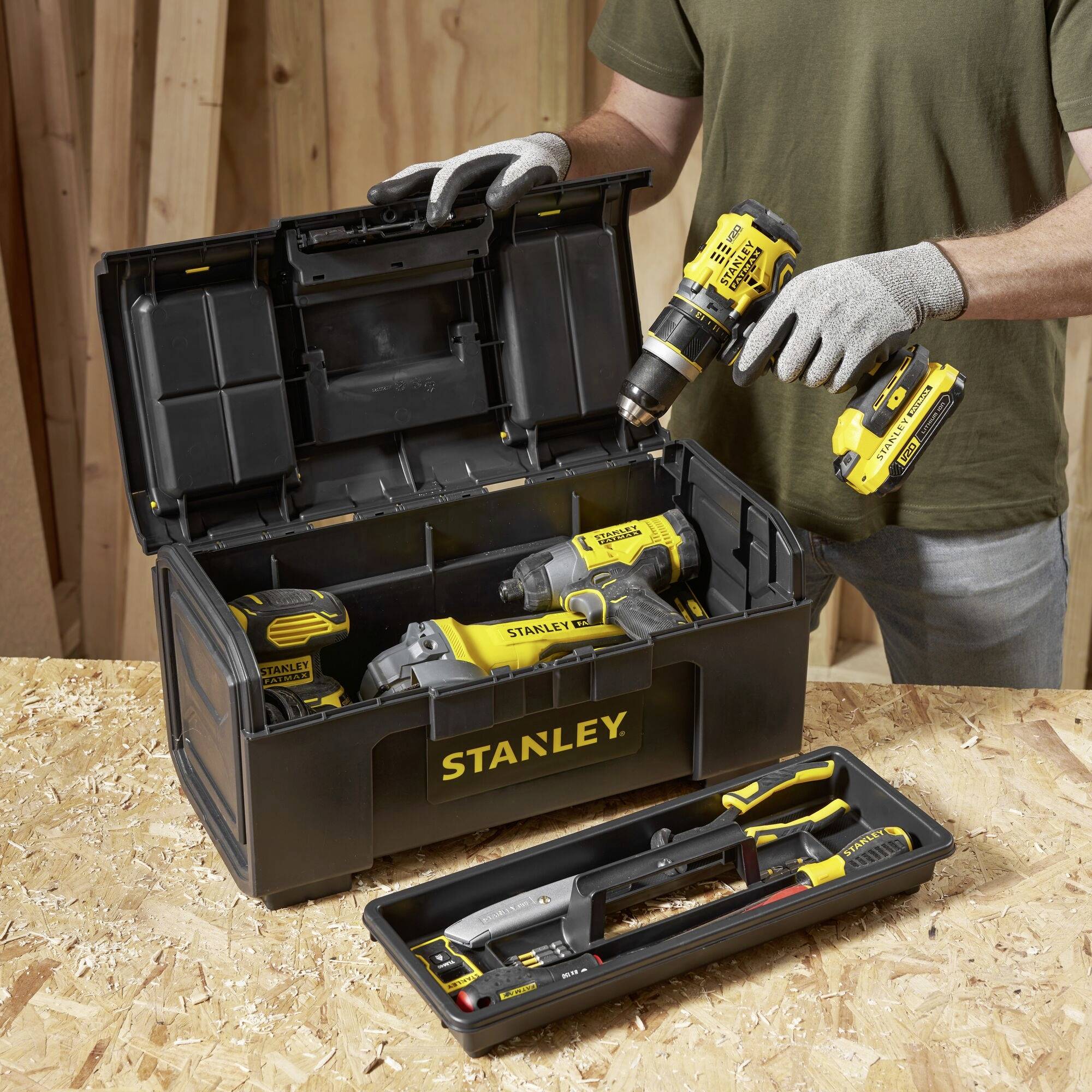 STANLEY 1-79-217 1-79-217 Werkzeugbox Kunststoff Schwarz, Gelb