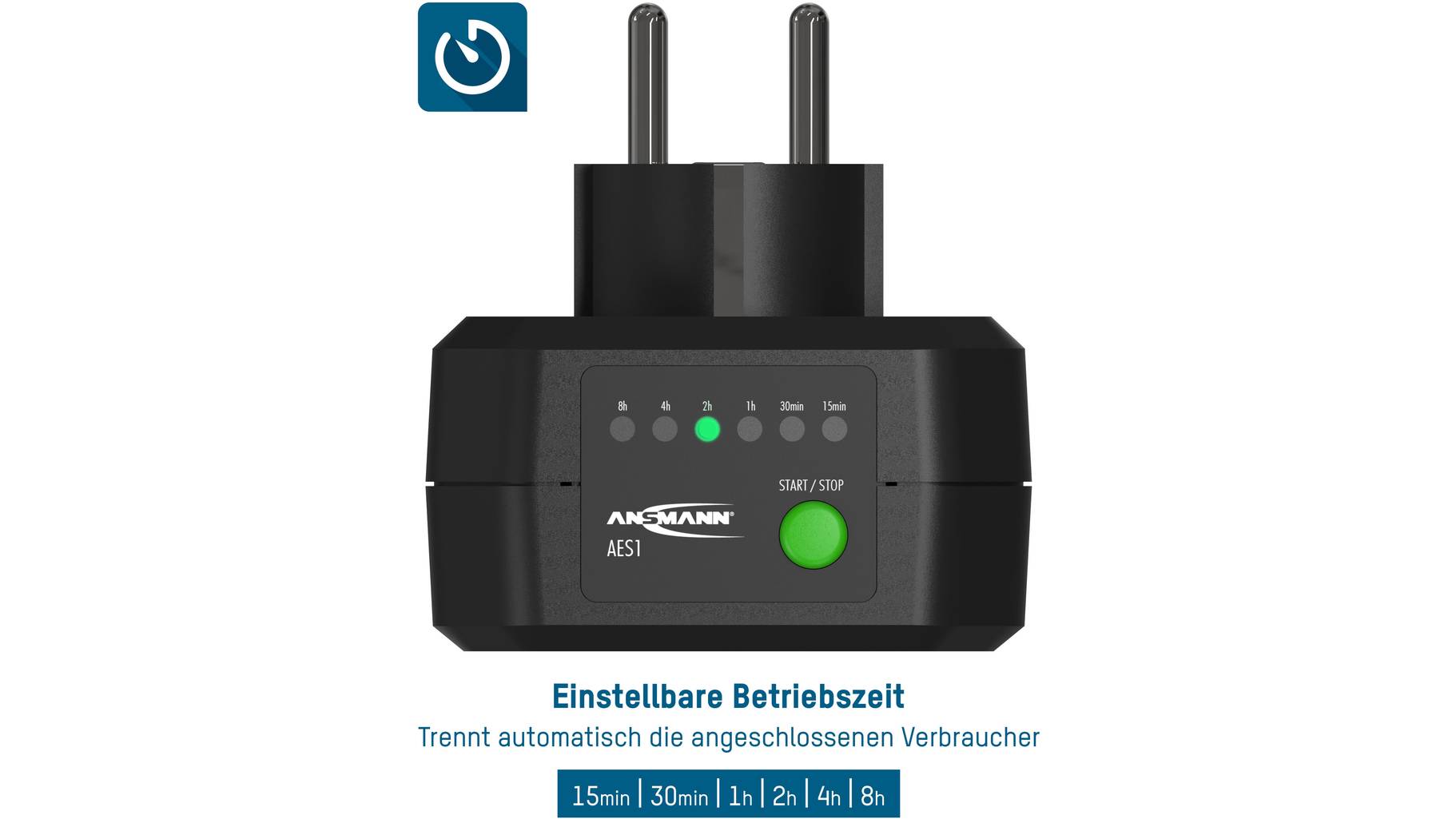Ansmann 5024063 Steckdosen Timer Digital Tagesprogramm 2500 W Ip20