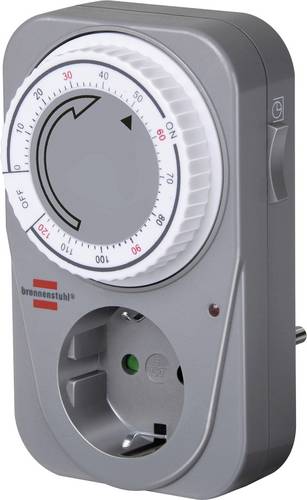 Brennenstuhl 1506590 Steckdosen-Timer analog Tagesprogramm 1  120 min 3680 W IP20