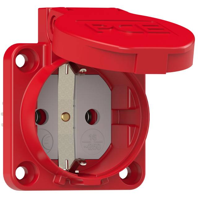 PCE Anbau-Steckdose IP44 Rot – 105-0rw, Nach VDE0620-1, Für Den Außenbereich