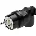 PCE 05811-s Schutzkontakt-Winkelstecker Gummi 230V Schwarz IP44 PCE 05811-s Schutzkontakt-Winkelstecker Gummi 230V Schwarz IP44